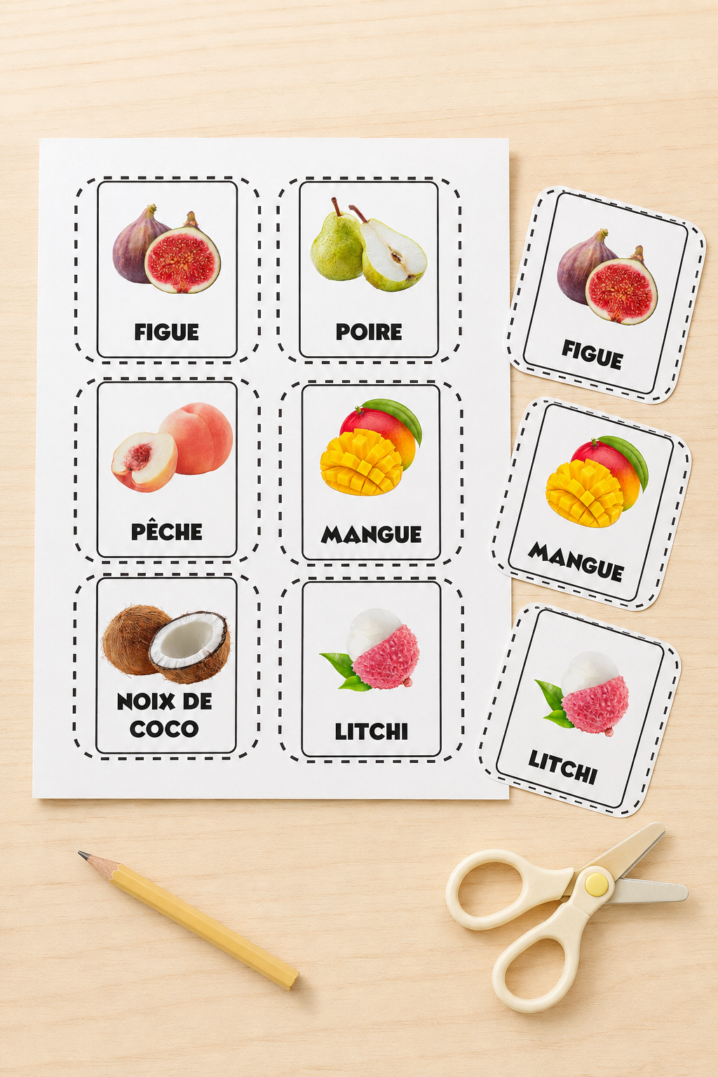 Découvre les fruits : 32 cartes éducatives pour apprendre en s'amusant !
