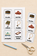 Mes premiers mots : 14 cartes éducatives sur l'Islam à découper pour apprendre en s’amusant !